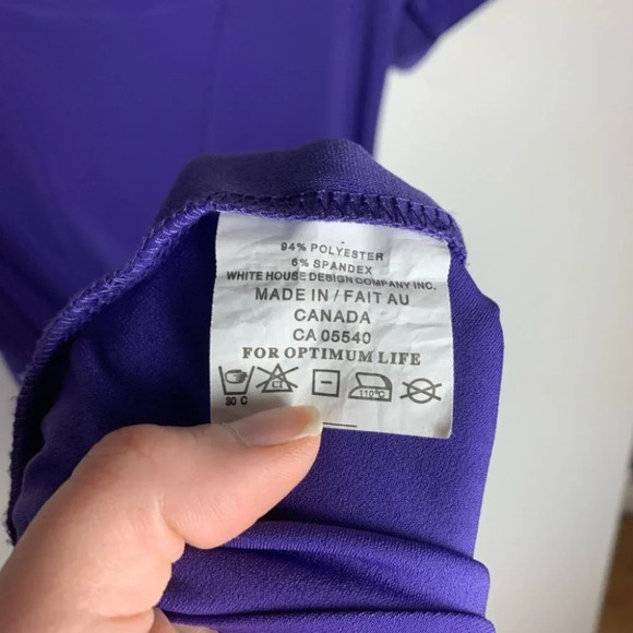 Sympli Canada Women’s Purple Casual Professional Dress Size 2  Comfort Stretch - Picture 7 of 11